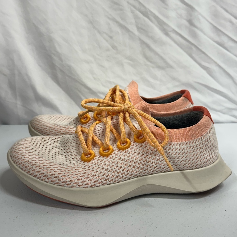 Allbirds Tree Dashers Women’s Size 9 Cream Peach Running Shoes - Picture 4 of 9